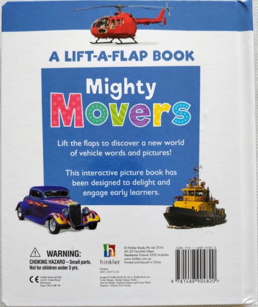 A Lift A Flap Book Mighty Movers back