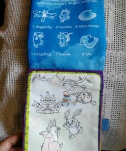 Reusable Magic water colouring book - Animals Blue - Inside2