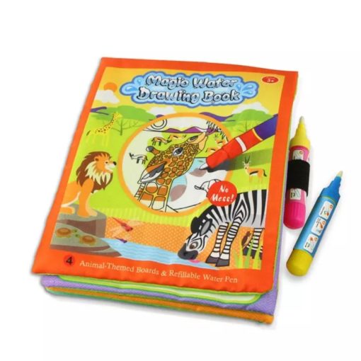 Reusable Magic Water Colouring Book Animals Orange Cover