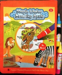 Reusable Magic water colouring book Animals Orange