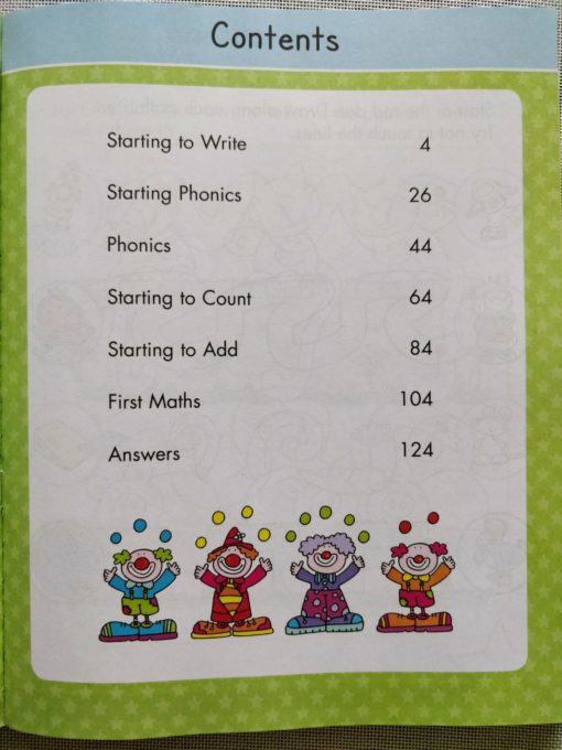 Gold Stars Big Workbook Ready for School Ages 3 5 Index Page