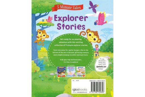 Five Minute Tales Explorer Stories Igloo Books Back Cover 9781786704856 2