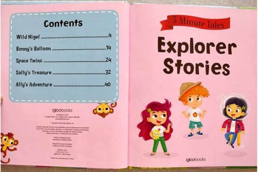 Five Minute Tales Explorer Stories Igloo Books Index Contents List 9781786704856