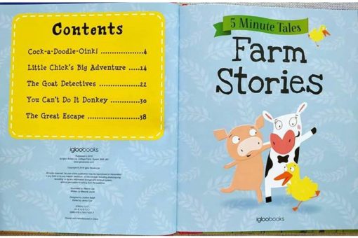 Five Minute Tales Farm Stories Igloo Books 9781785576317 Index Page Conents List