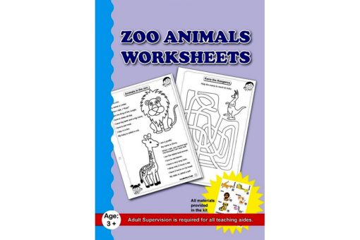 Zoo Animals Worksheet with craft material