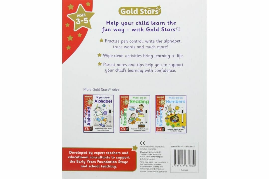 Gold Stars Wipe-Clean Writing
