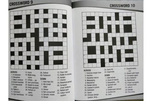 Puzzle Time Large Print Crossword Blue Inside1