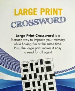 Puzzle Time Large Print Crossword Blue backside