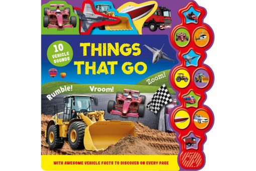Things that go boardbook with 10 sounds 9781789053333