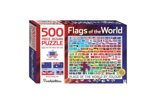 500 Piece Jigsaw Puzzle Flags of the World 9781488933721 cover page