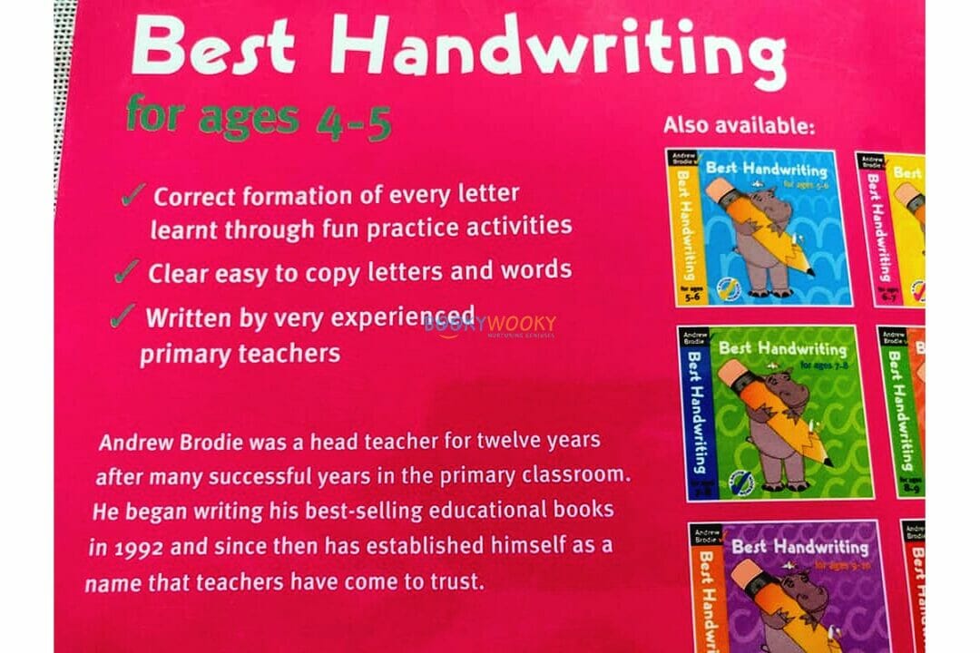 Handwriting　Best　ages　Booky　Wooky　for　–　4-5　–