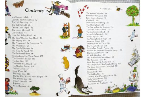 Childrens Bedtime Treasury 2 index page contents list of stories