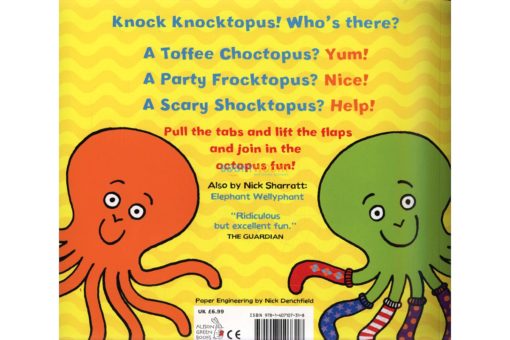 Octopus Socktopus with flaps Nick Sharratt 9780702300981 backcoverjpg