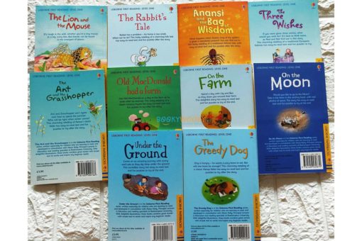 Usborne First Reading Level 1 titles back covers