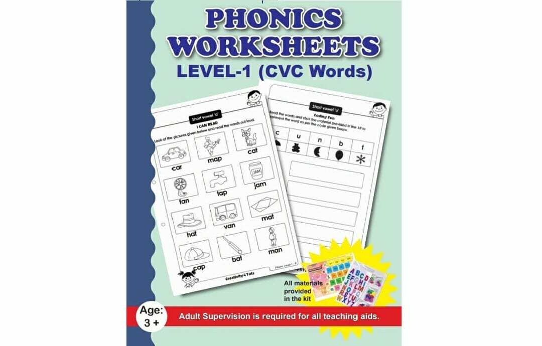 Craft　Booky　CVC　Phonics　–　–　–　Level　Worksheets　Words　Material　with　Wooky