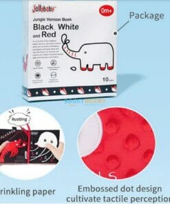 Animals Black White Red Cloth Jolly Books box