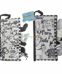 Black and White Cloth Books Animal Tails