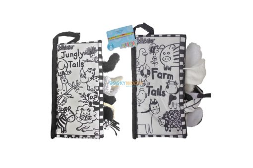 Black and White Cloth Books Animal Tails