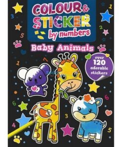 Colour & Sticker By Numbers Baby Animals 9781787728950
